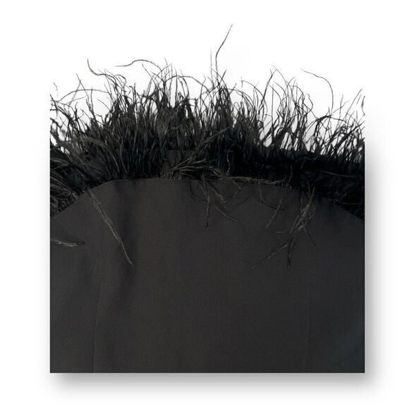 Sam Edelman Strapless Feather Top Sheath Dress Size 10 - Picture 5 of 9